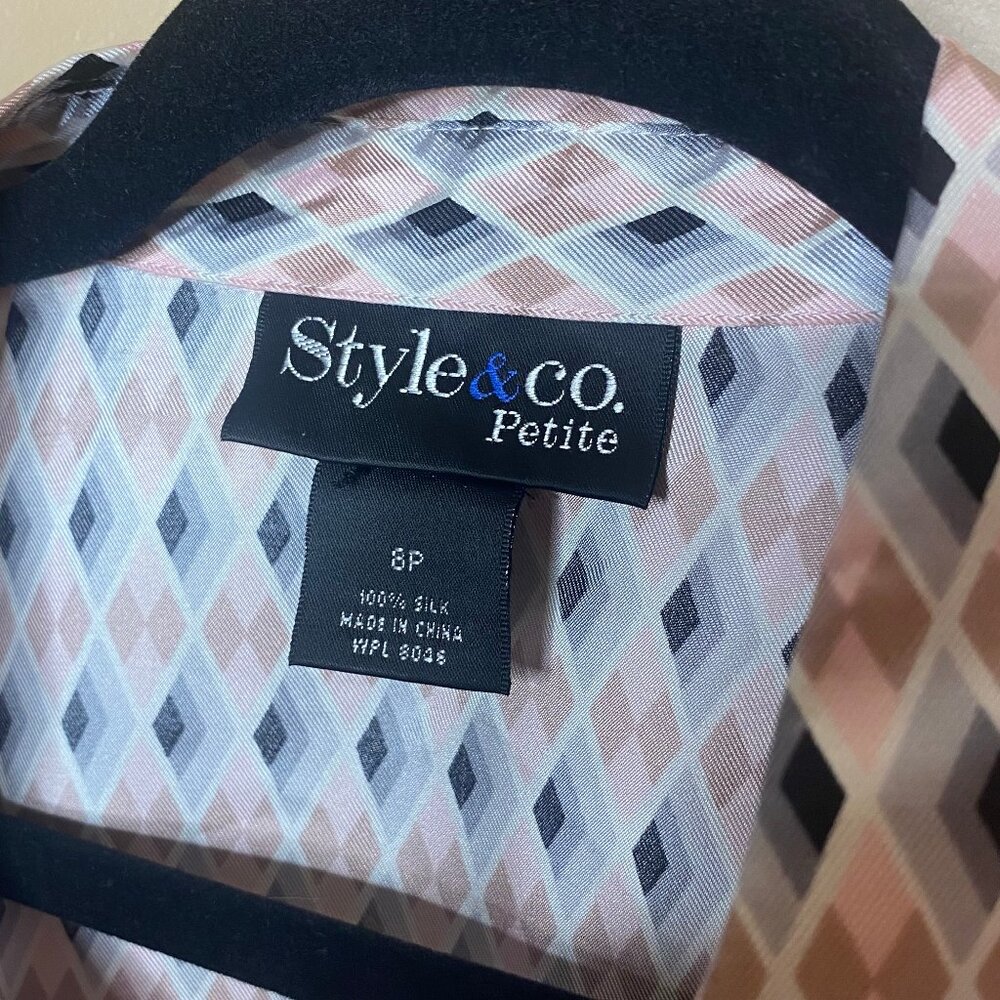 100% Silk Classy Button Down Blouse - image 4